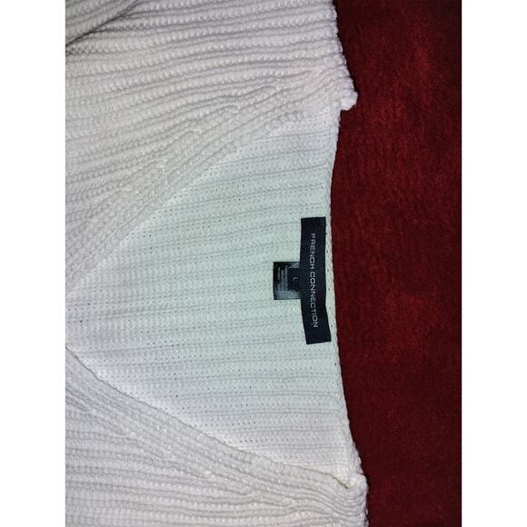French Connection V neck Chunky Oversized Sweater Sz L - Picture 8 of 8